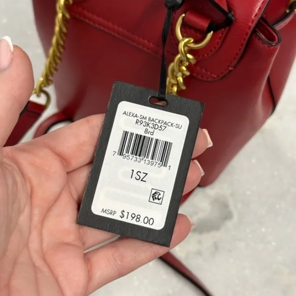 NWT DKNY leather backpack